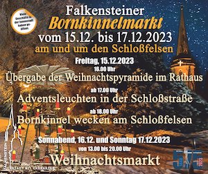 Falkensteiner Bornkinnelmarkt 2021 abgesagt