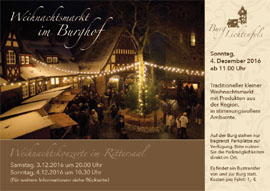 Weihnachtsmarkt Burg Lichtenfels 2020