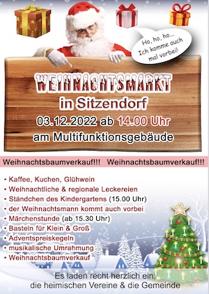 Weihnachtsmarkt in Sitzendorf 2021 abgesagt