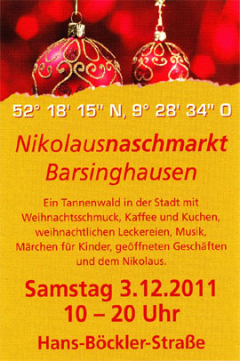 Nikolausnaschmarkt in Barsinghausen Nikolausnaschmarkt in Barsinghausen