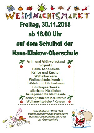Weihnachtsmarkt der Hans-Klakow-Gesamtschule
