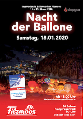 Internationale Ballonwochen Filzmoos 2023