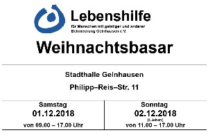 Weihnachtsbasar der Lebenshilfe Gelnhausen Weihnachtsbasar der Lebenshilfe Gelnhausen