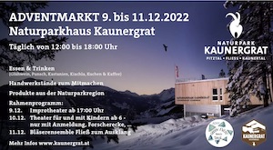 Adventmarkt am Naturparkhaus Kaunergrat Adventmarkt am Naturparkhaus Kaunergrat
