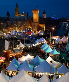 Kölner Hafen-Weihnachtsmarkt am Schokoladenmuseum 2014