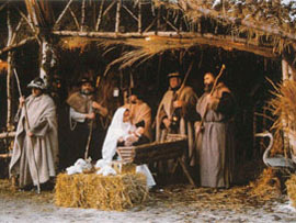 Lebende Krippe auf dem Burghof zu Monschau Lebende Krippe auf dem Burghof zu Monschau