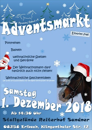 Adventsmarkt des Pferdedorf Erlbach e.V.
