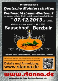 Int. Deutsche Meisterschaft im Weihnachtsbaum-Weitwurf
